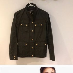 J Crew Factory Resin-coated twill field jacket